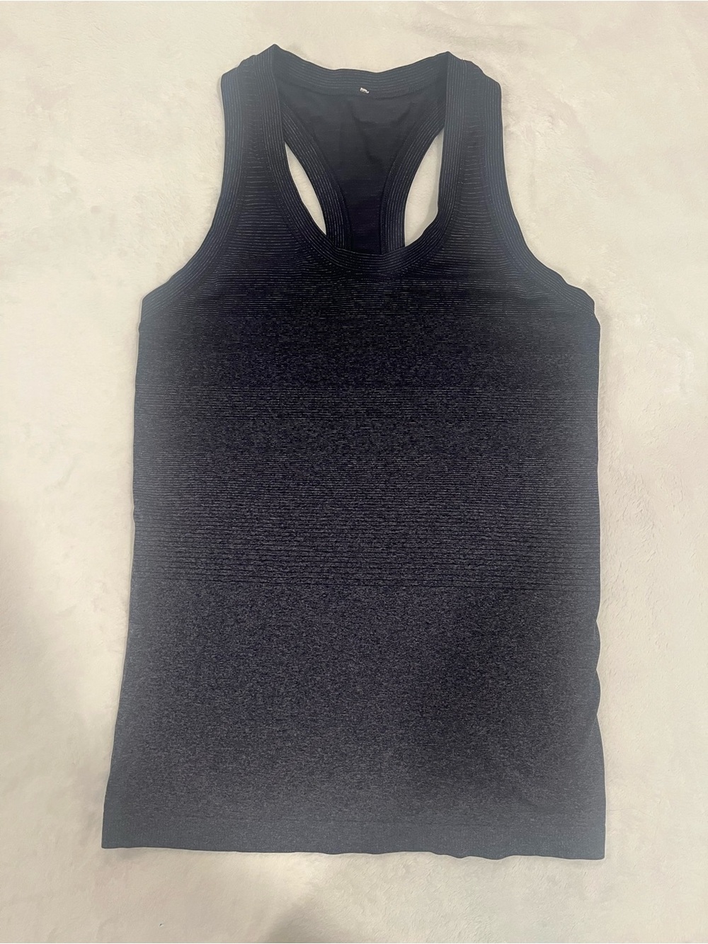 Heathered Charcoal Gray Racerback Athletic Tank Top